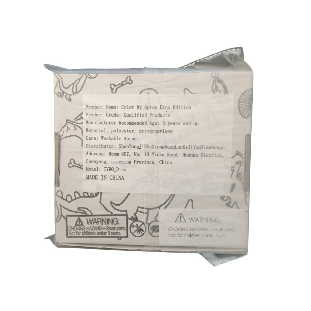 OSOTTOYS Color My Apron Dino Edition Kids DIY Coloring Kit with 12 Markers NEW - Picture 3 of 4